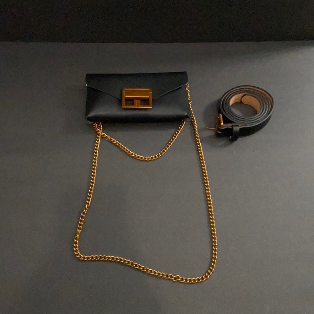 Mini black bum bag